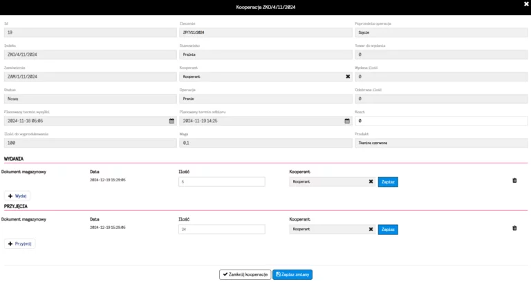 System Optimakers - kontrola magazynu